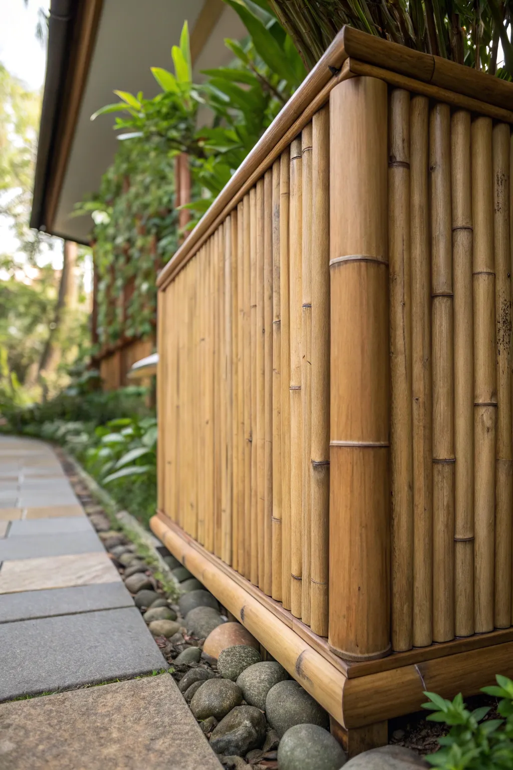 Elevate your shed's style with sustainable bamboo skirting—where craftsmanship meets nature.