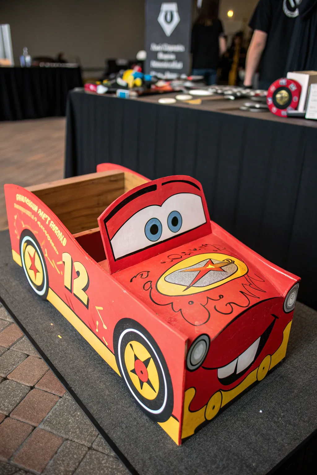 Bring your favorite cartoon character to life with this uniquely crafted shoe box car—where imagination meets craftsmanship.