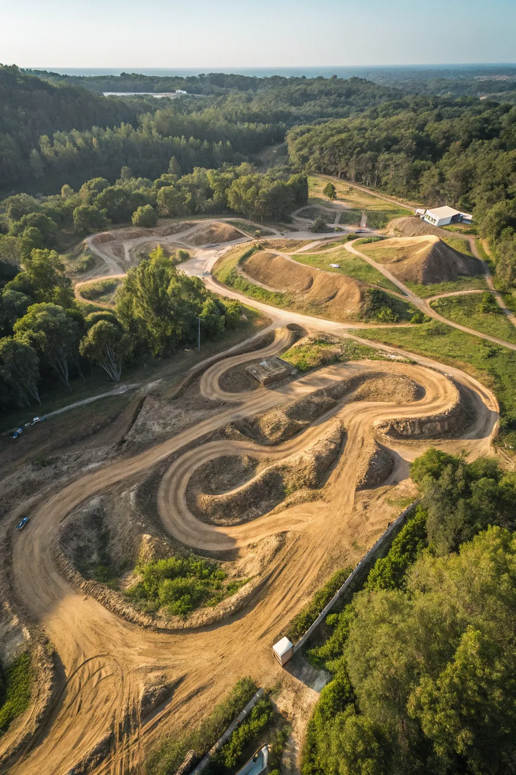 Master the art of backyard motocross with a crisscross track design that maximizes thrill and space efficiency.