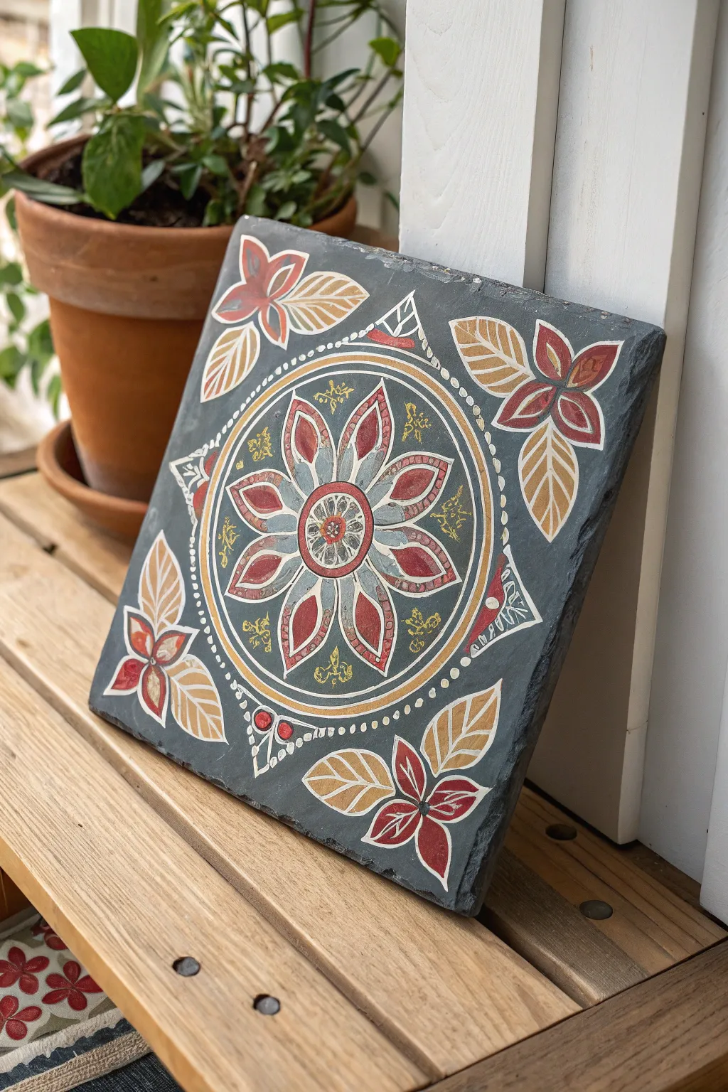 Discover the beauty of cultural diversity through vibrant slate painting, where minimalist elegance meets bohemian flair.