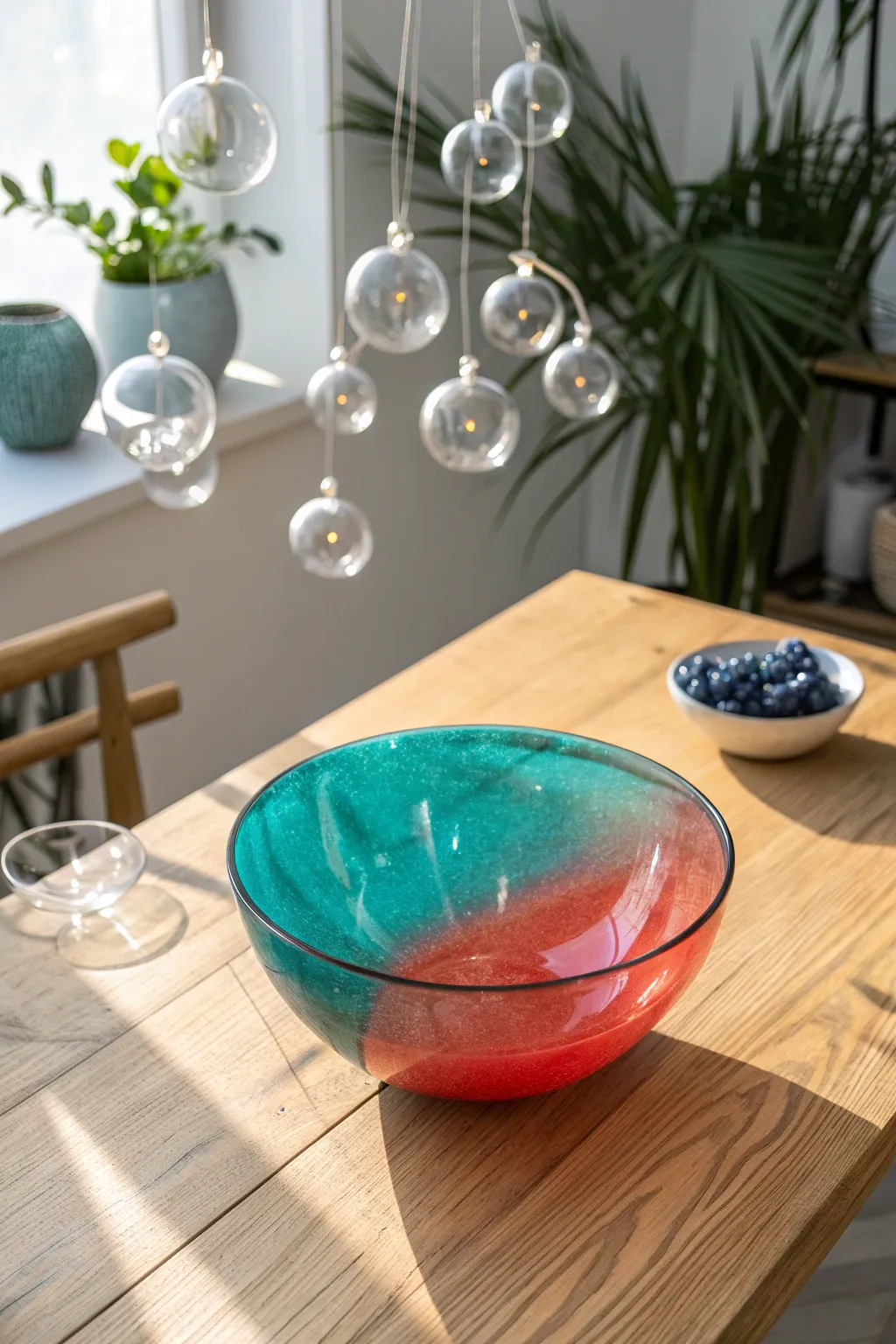 Elevate your table decor with floating slime magic! A whimsical blend of Scandinavian minimalism and boho flair.