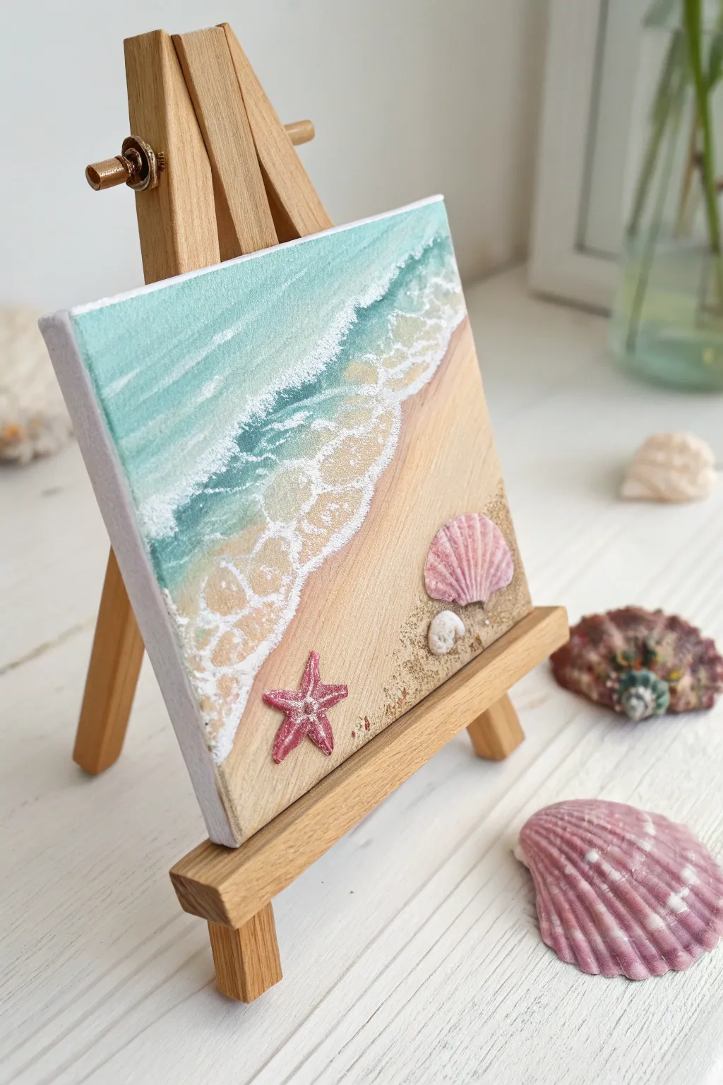 Bring the soothing vibes of the beach into your home with this minimalist canvas painting. 🌊 #BeachVibes #ScandinavianStyle