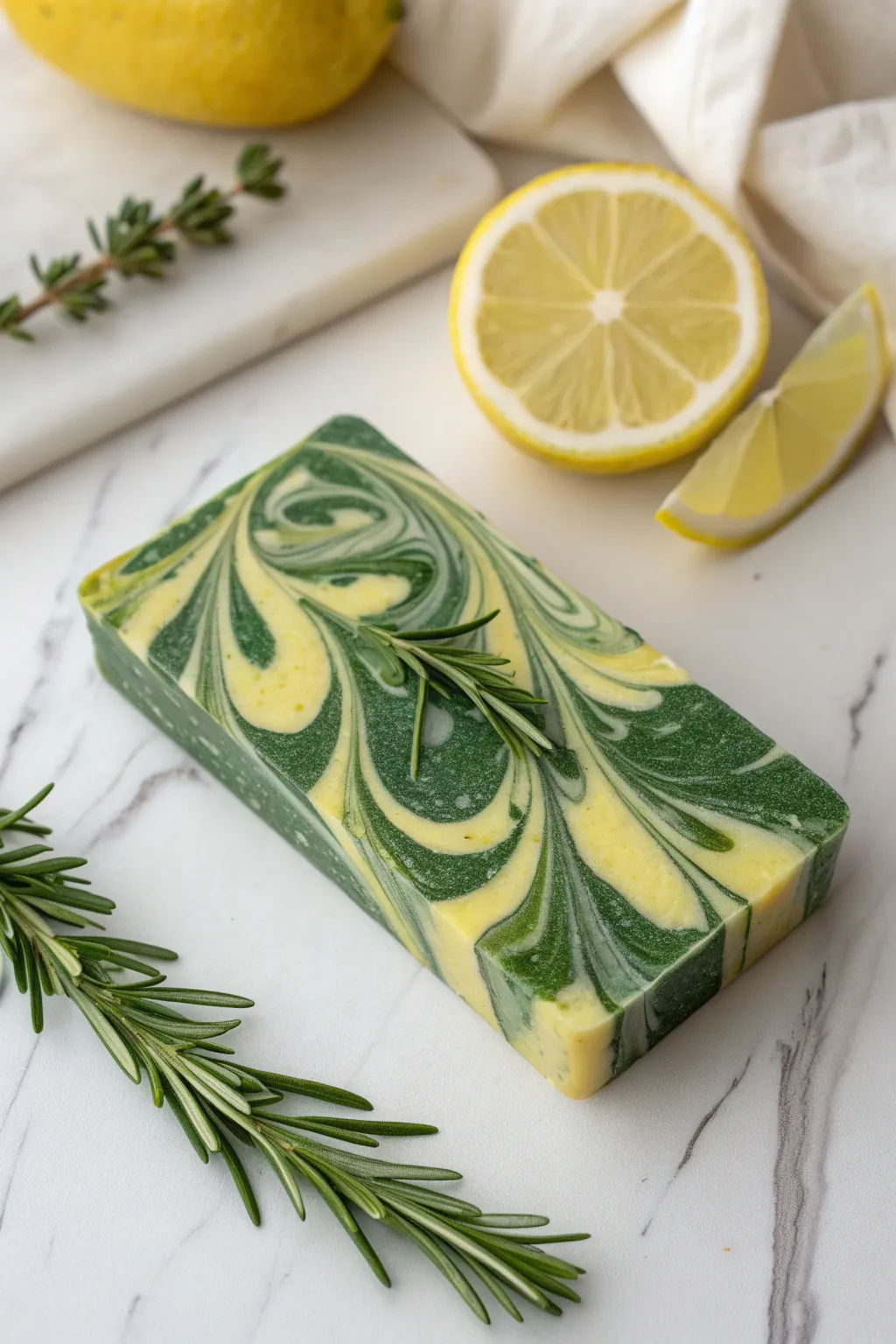 Awaken your senses with the invigorating blend of rosemary and lemon—perfect for a refreshing start to your day.