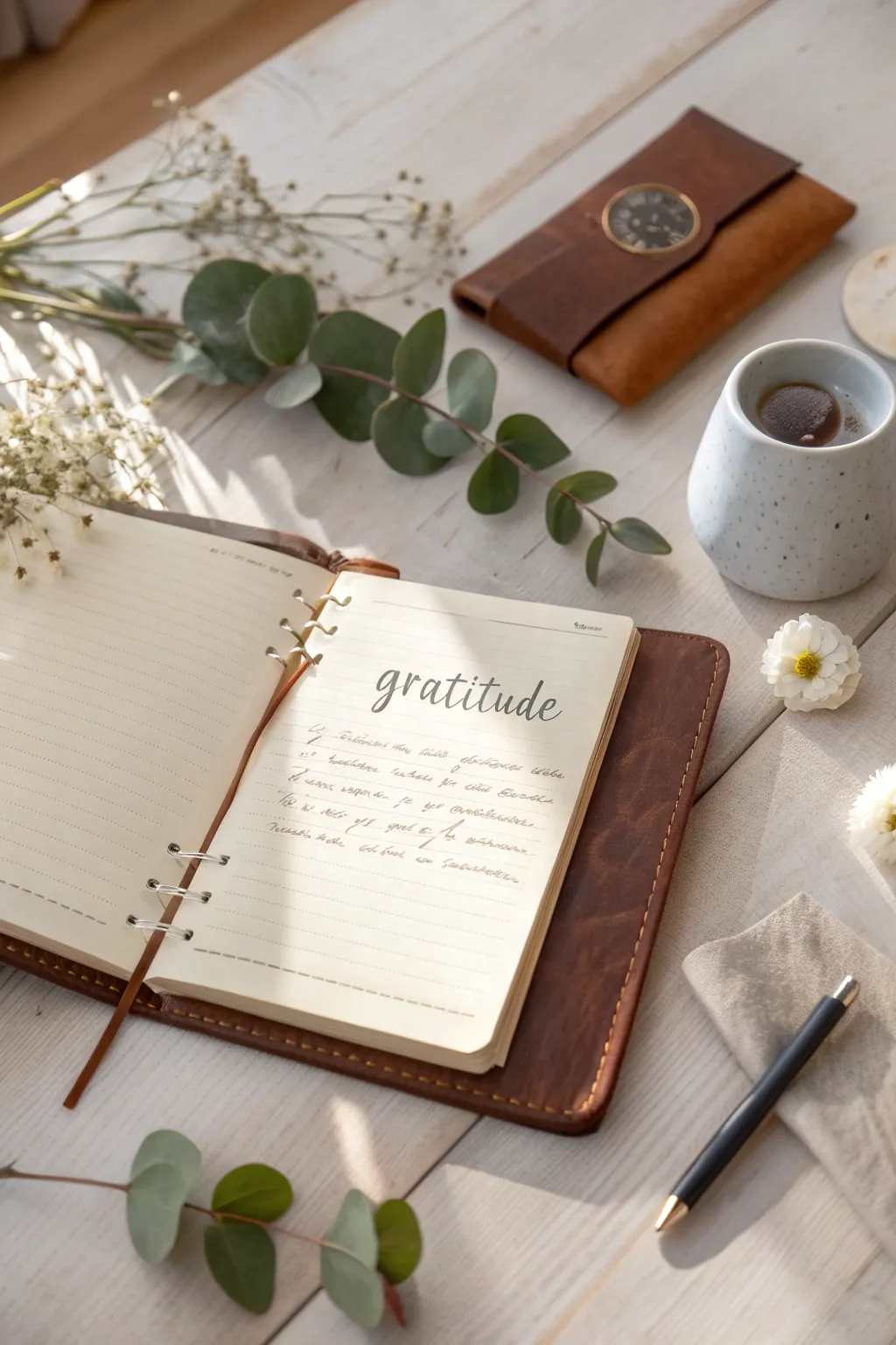 Embrace the beauty of spring with a gratefulness log – a serene space for your seasonal blessings.