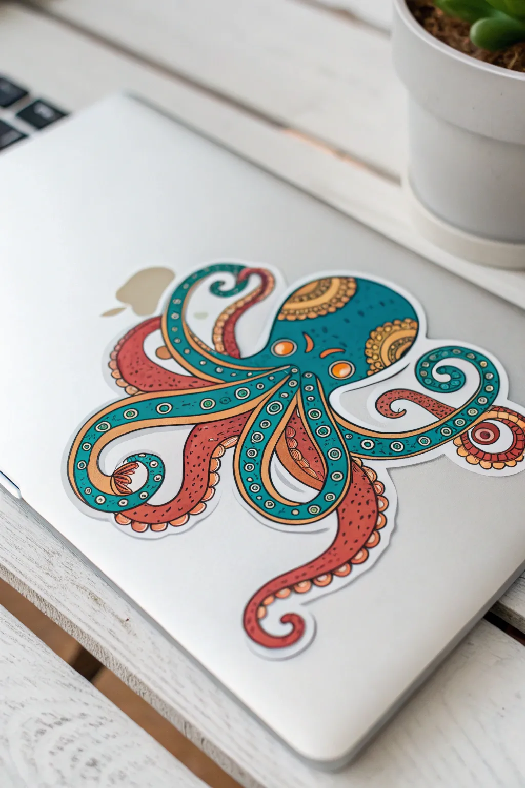 Dive into creativity with this charming octopus sticker, perfect for adding a splash of color to your collection!