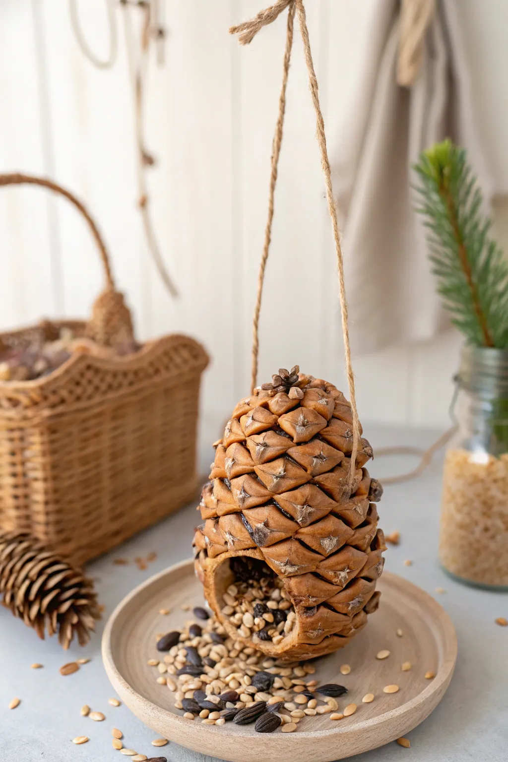 Bring nature closer with a charming handmade bird feeder that blends Scandinavian simplicity with Boho charm.