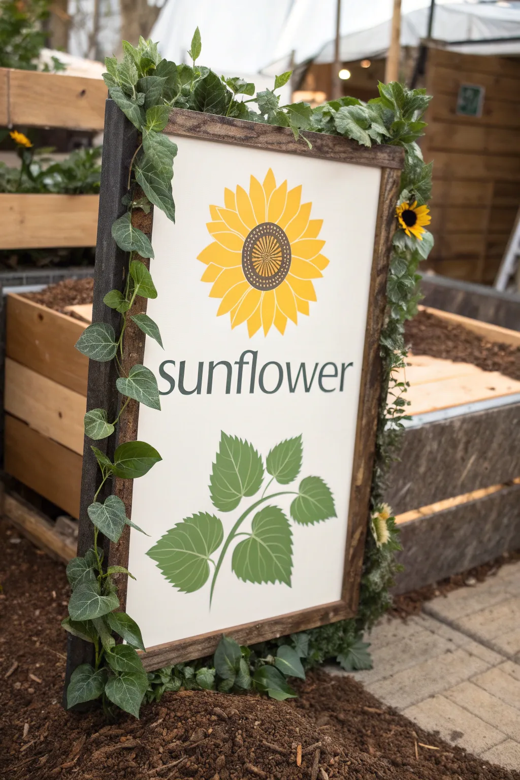 Highlighting natural beauty with a leaf border.