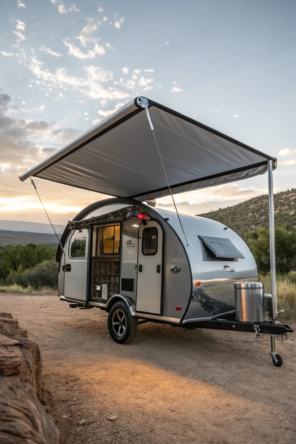 Elevate your camping experience with a versatile expandable awning, seamlessly blending form and function.