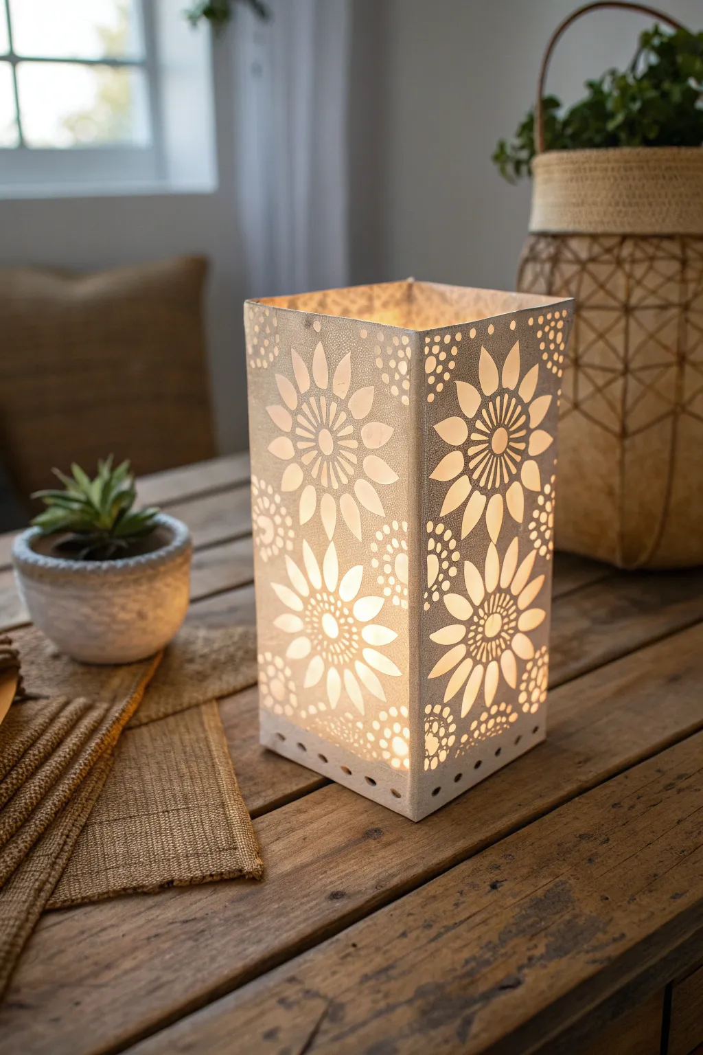 Illuminate your space with the enchanting glow of handcrafted paper luminaries.