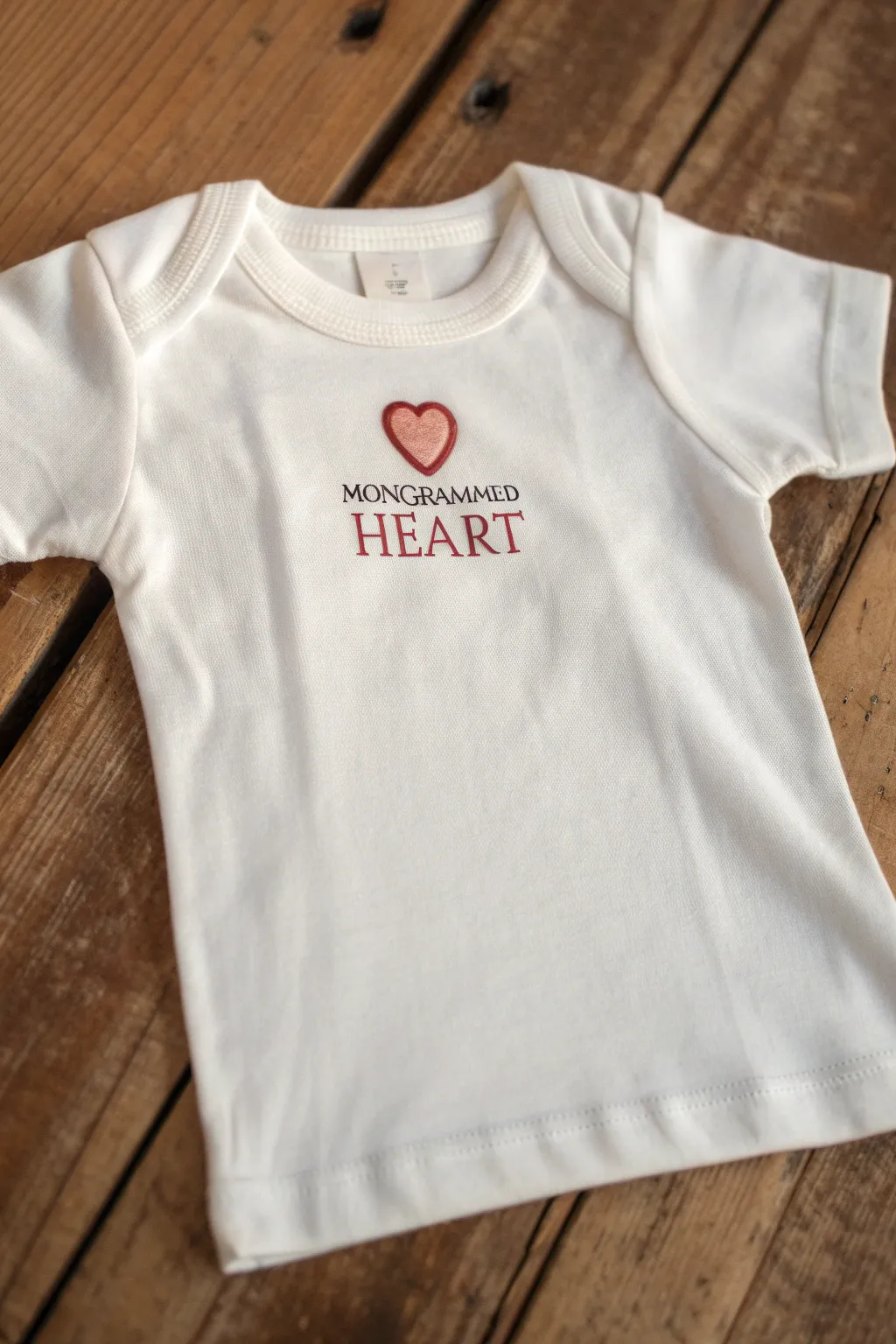 Crafted with Love: Personalize your toddler's style with a monogrammed heart that speaks volumes.