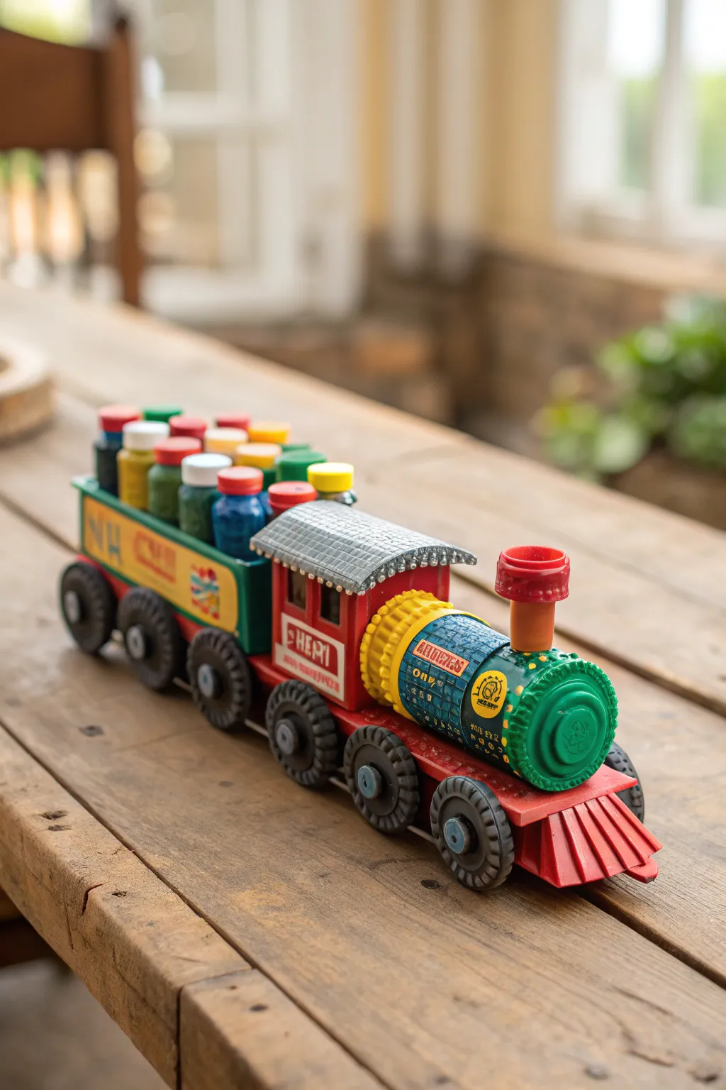 Transforming everyday waste into a masterpiece: Discover the art of crafting with recycled materials.