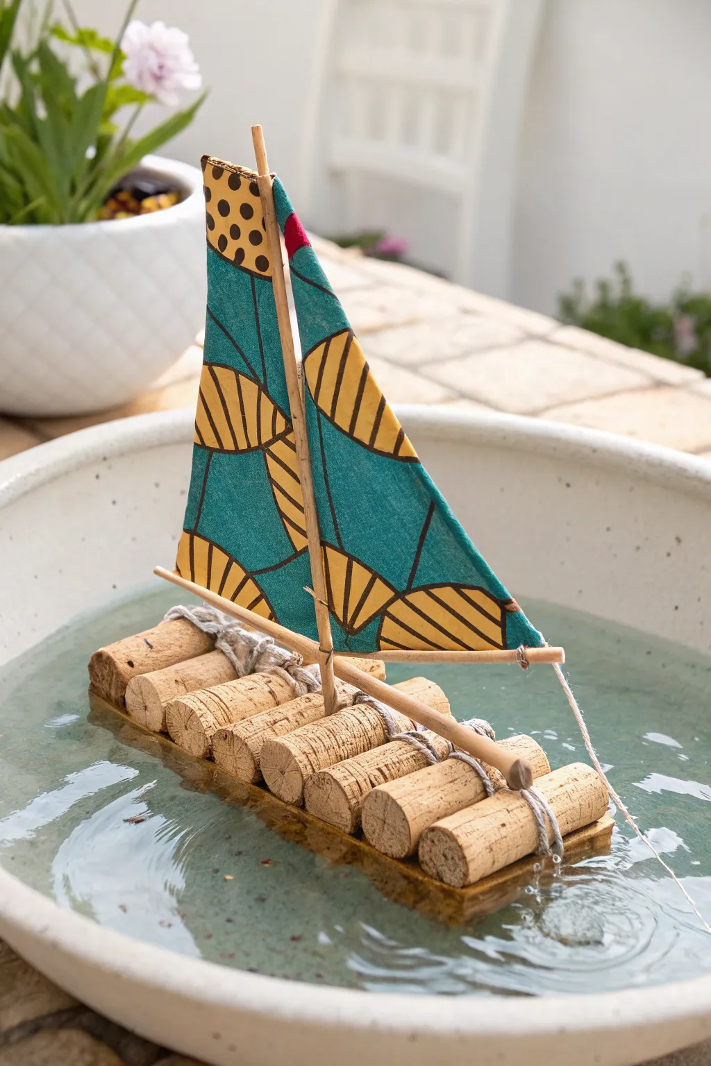 Set sail on a tiny adventure with this charming cork boat!