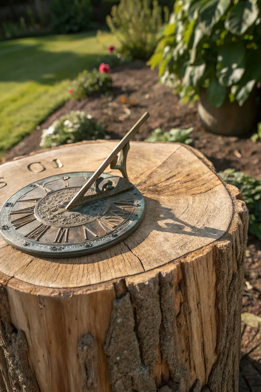 Timeless elegance: A handcrafted sundial brings old-world charm to your garden.