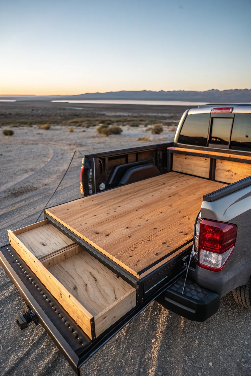 Transform your truck into a cozy retreat with a handcrafted convertible sleeping platform.