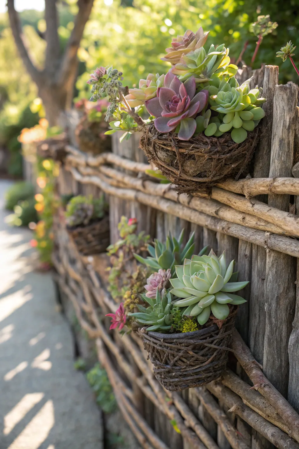 Elevate your outdoor space with a succulent-studded masterpiece that celebrates nature and craftsmanship.