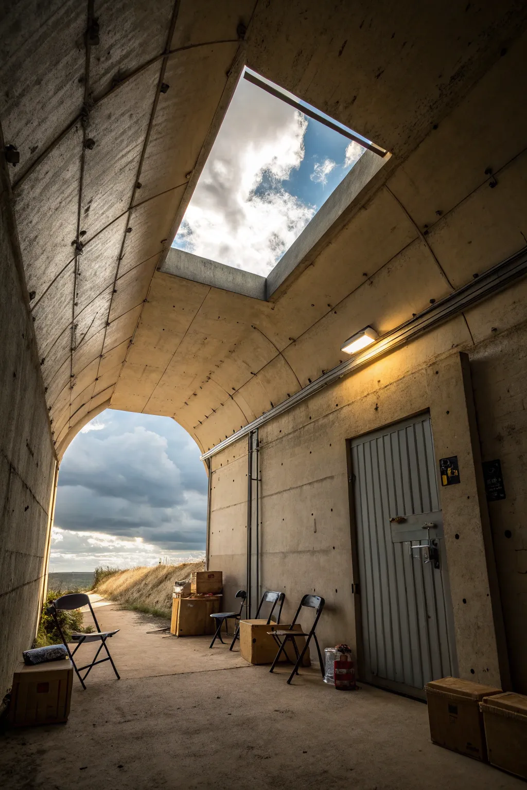 Natural light enhances the appeal and comfort of underground shelters.