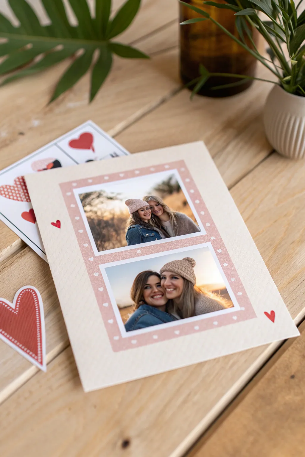 Capture your friendship with a stunning photo collage card—simple, elegant, and full of cherished memories.