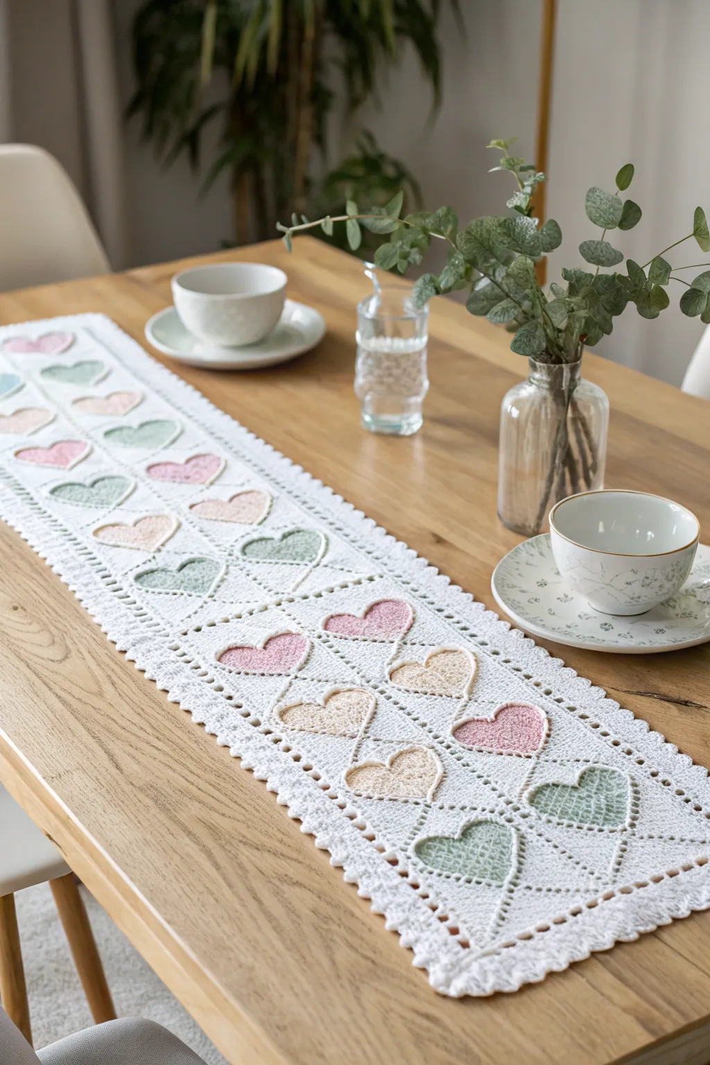 Elevate your Valentine's dinner with a touch of handcrafted elegance. 💕 #CrochetLove #ScandiBoho