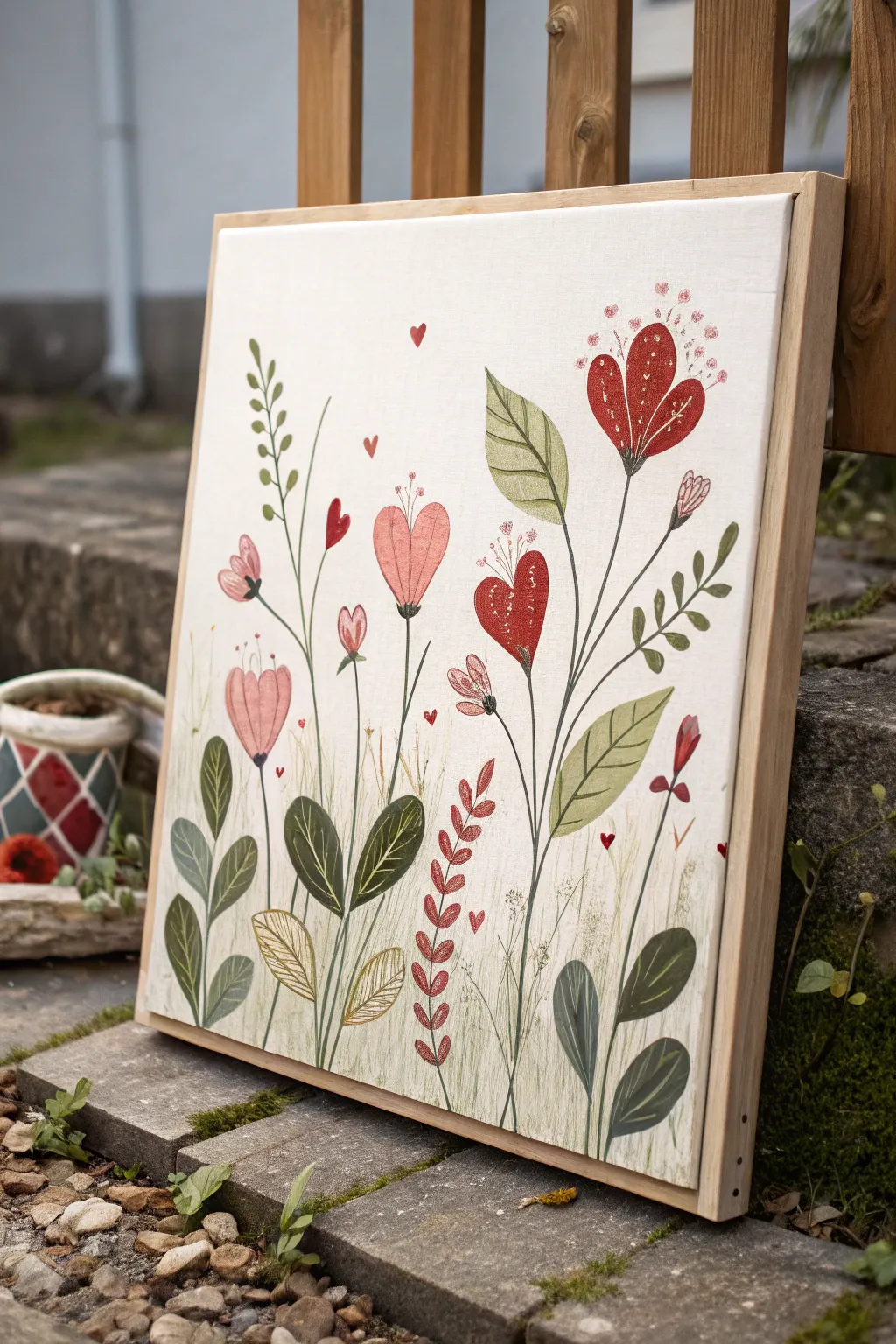Step into a Fantasy Garden of Heart Blooms, where nature whispers love in every petal.