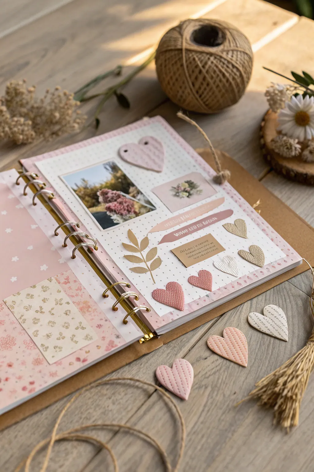 Craft with Love: Transform recycled materials into a stunning Valentine's Day scrapbook page, blending minimalist beauty with sustainable creativity.