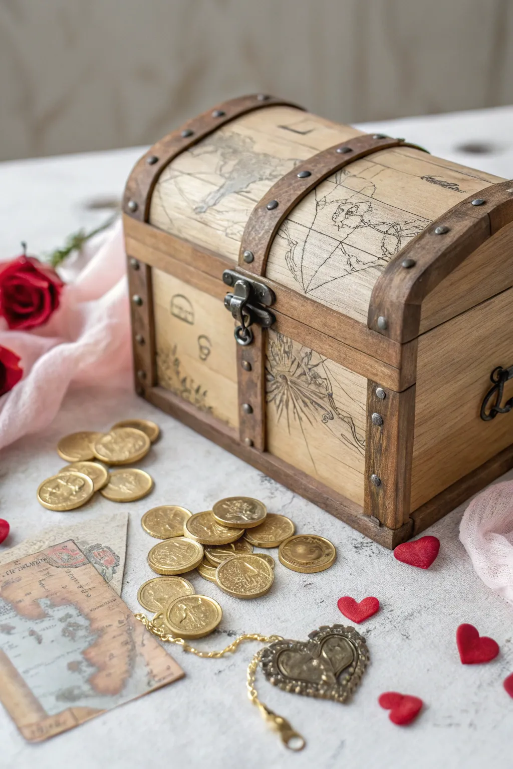 Unleash the pirate within with this enchanting treasure chest shoe box, where simplicity meets adventure!