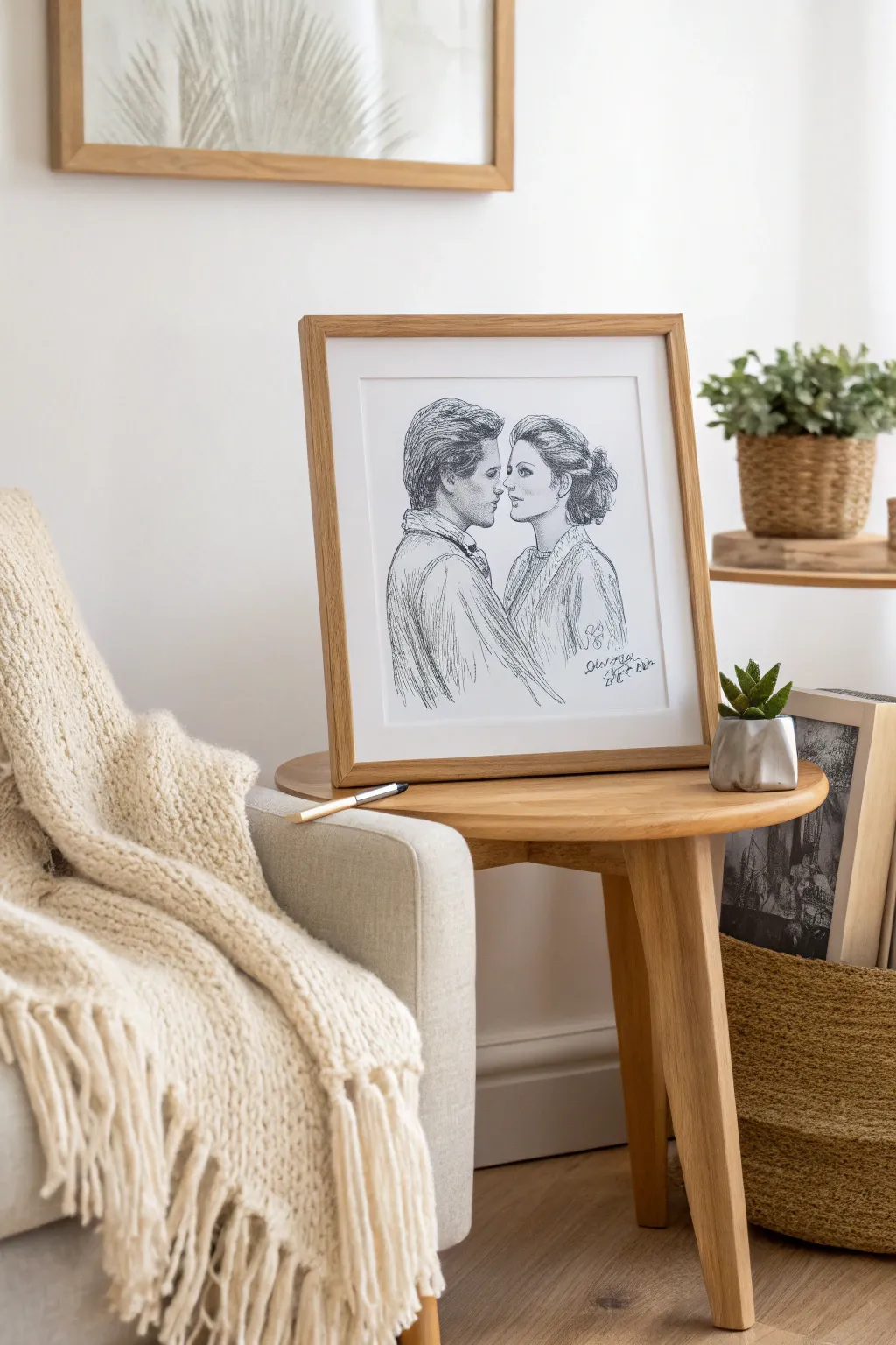 Capture the essence of romance with a sketch that tells your love story. 🎨✨ #MinimalistRomance #ValentinesArt