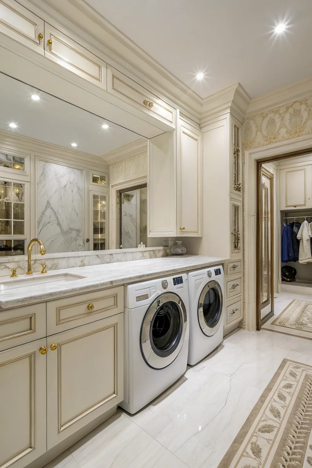 Add luxury with timeless marble.
