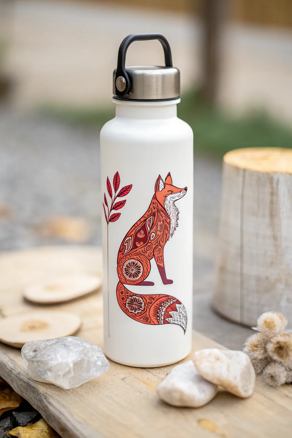 Embrace your wild side with this charming fox sticker, a perfect blend of minimalist design and bold colors.