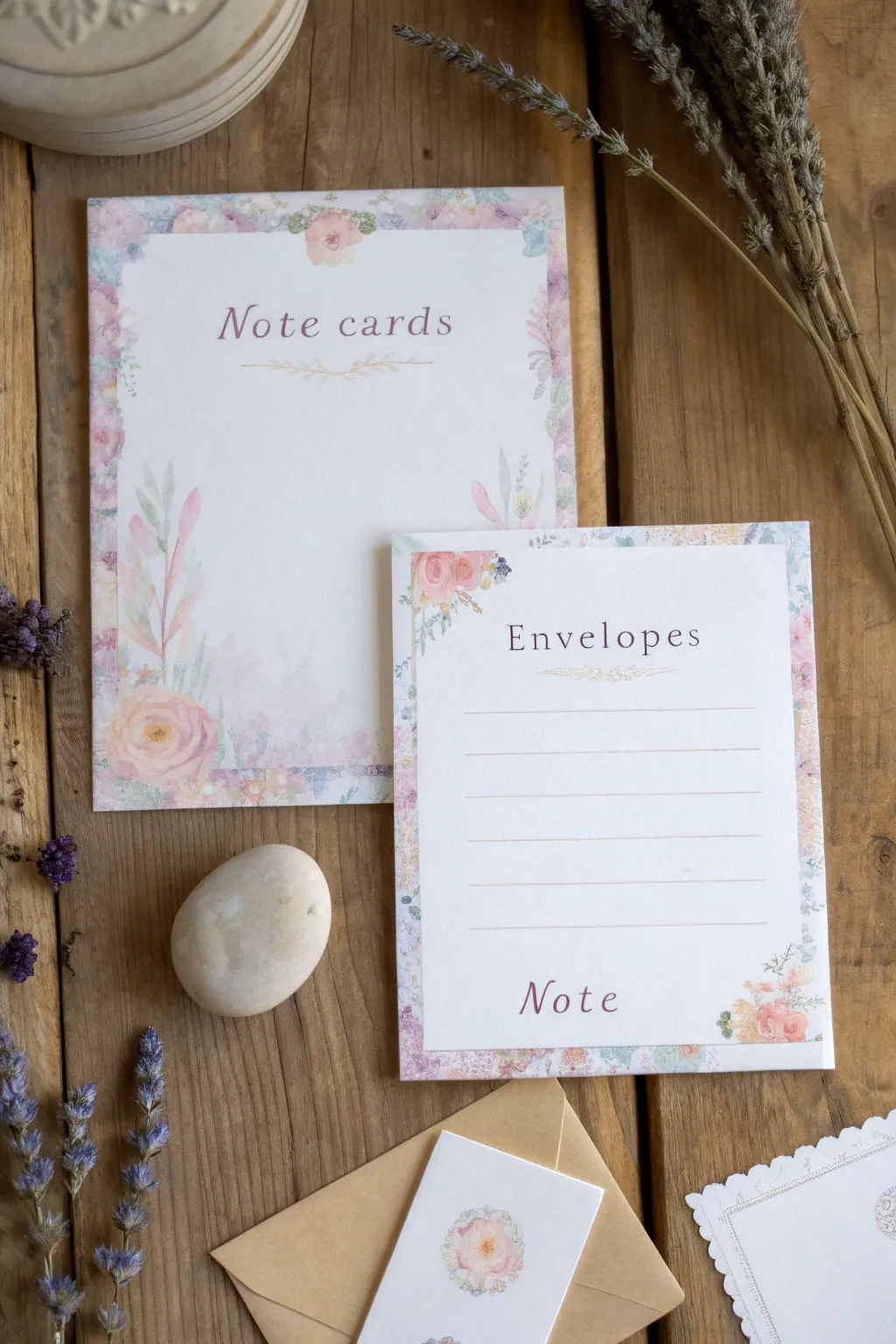 Elevate her correspondence with a personalized watercolor stationery set, a perfect blend of simplicity and elegance.