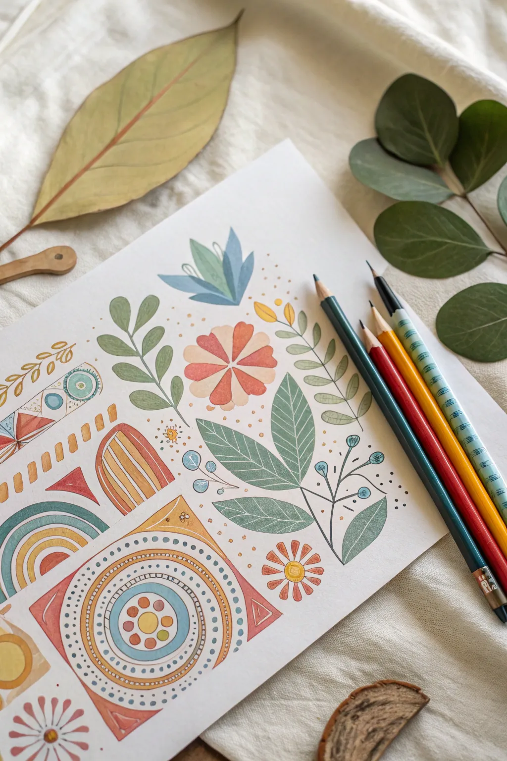 Unleash your creativity with playful watercolor patterns that dance with color and form.