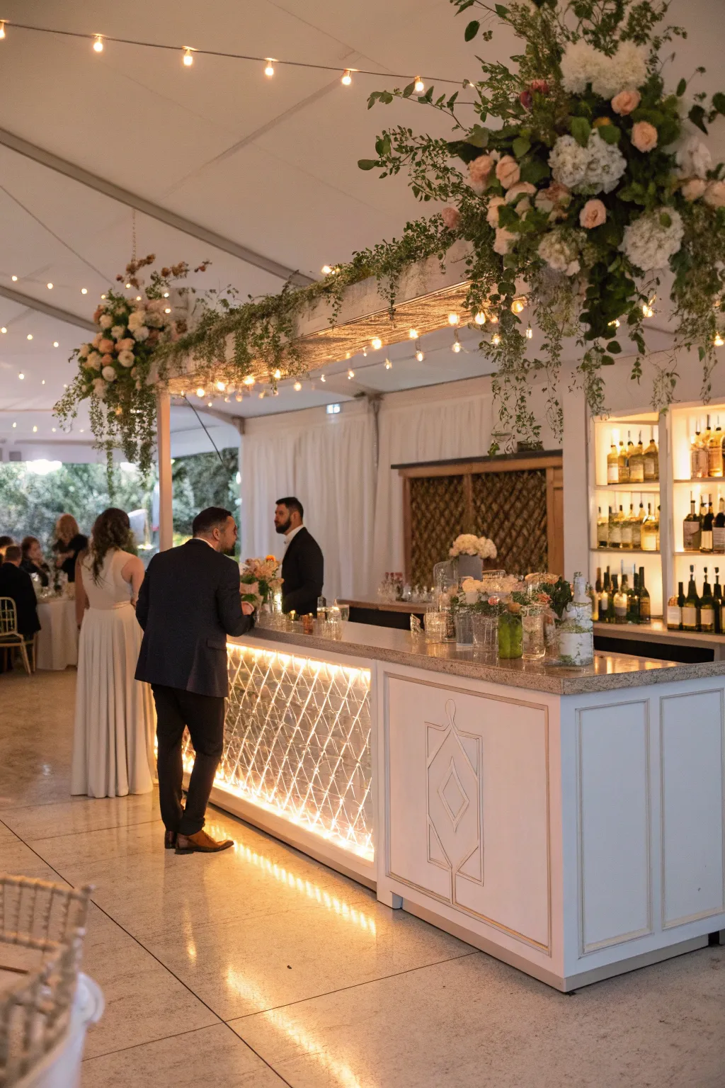 A signature cocktail bar offers a personalized refreshment experience.
