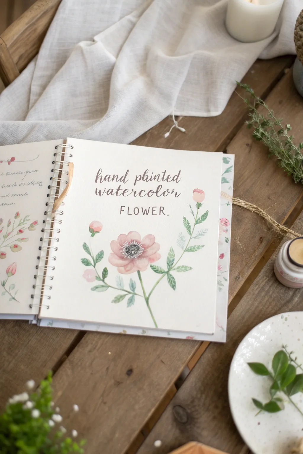 Infuse your wedding scrapbook with personal artistry and heartfelt quotes for a touch of boho charm.