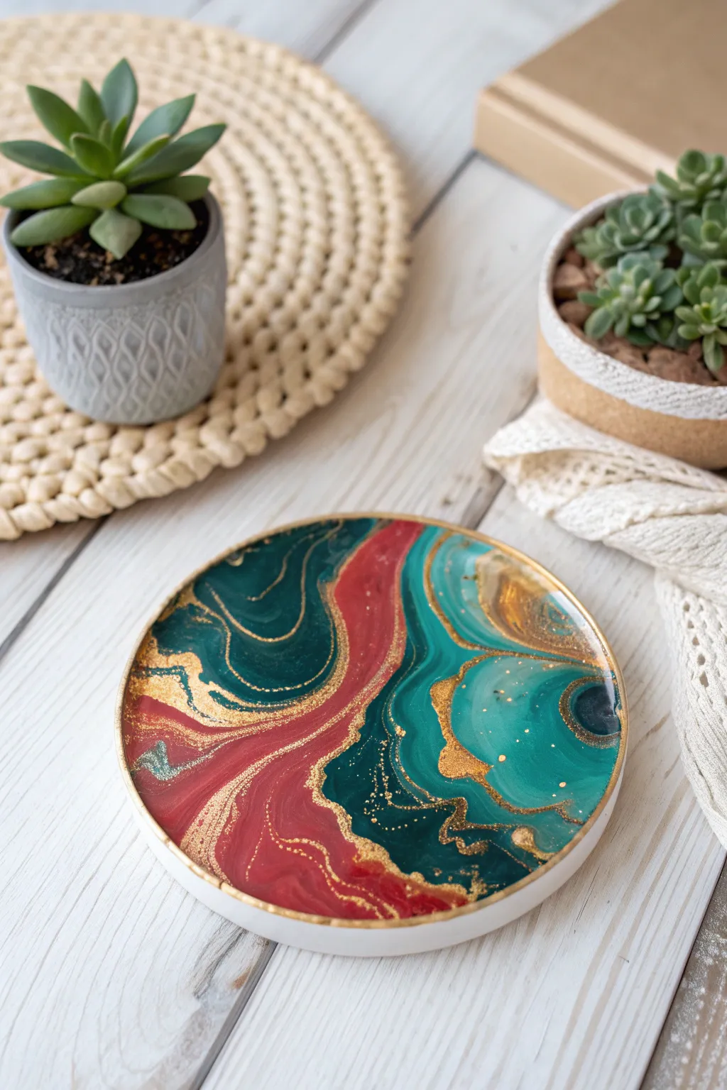 Transform your table with the exquisite beauty of handcrafted resin art coasters. Each one is a unique masterpiece!