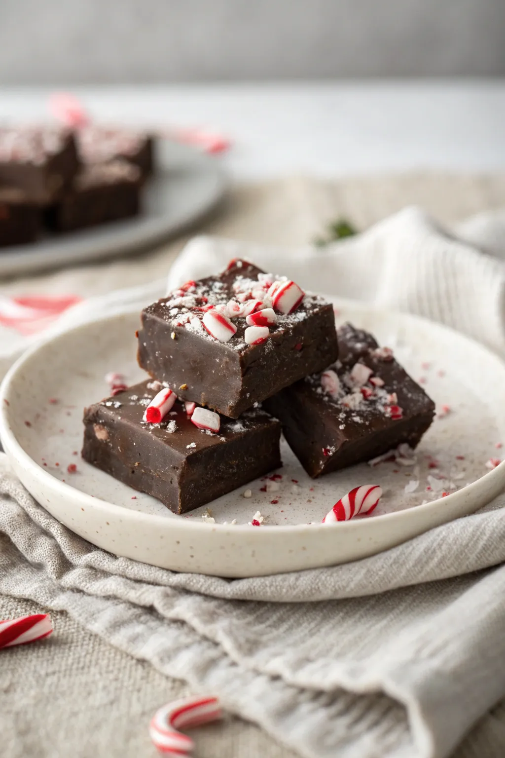 Elevate your holiday treats with this creamy peppermint fudge, a delightful blend of rich chocolate and festive candy cane crunch.