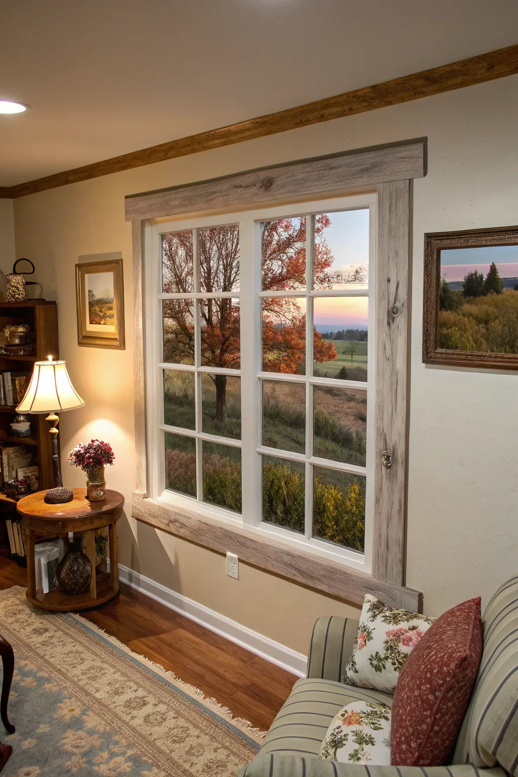 Faux windows can visually open up enclosed spaces.