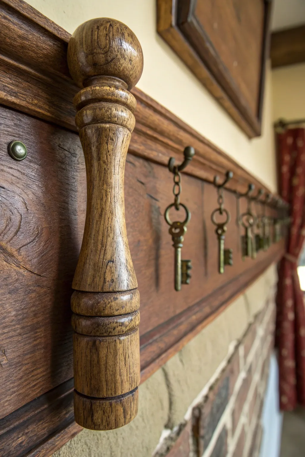 Elevate your organization game with this handcrafted spindle key holder, where timeless craftsmanship meets everyday utility.