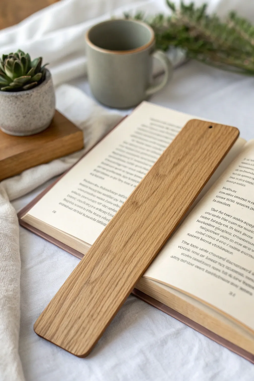 Embrace simplicity with a beautifully crafted wooden bookmark—perfect for your non-fiction reads.