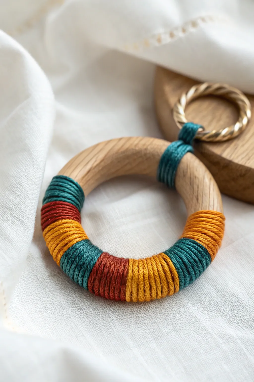 Embrace tradition with a modern twist: Dorset buttons crafted from wooden rings and vibrant threads.