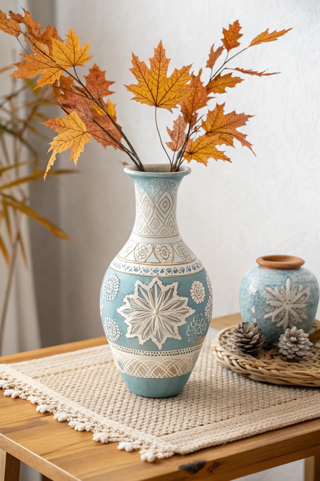 Seasonal Zentangle: Embrace the harmony of nature in your decor.