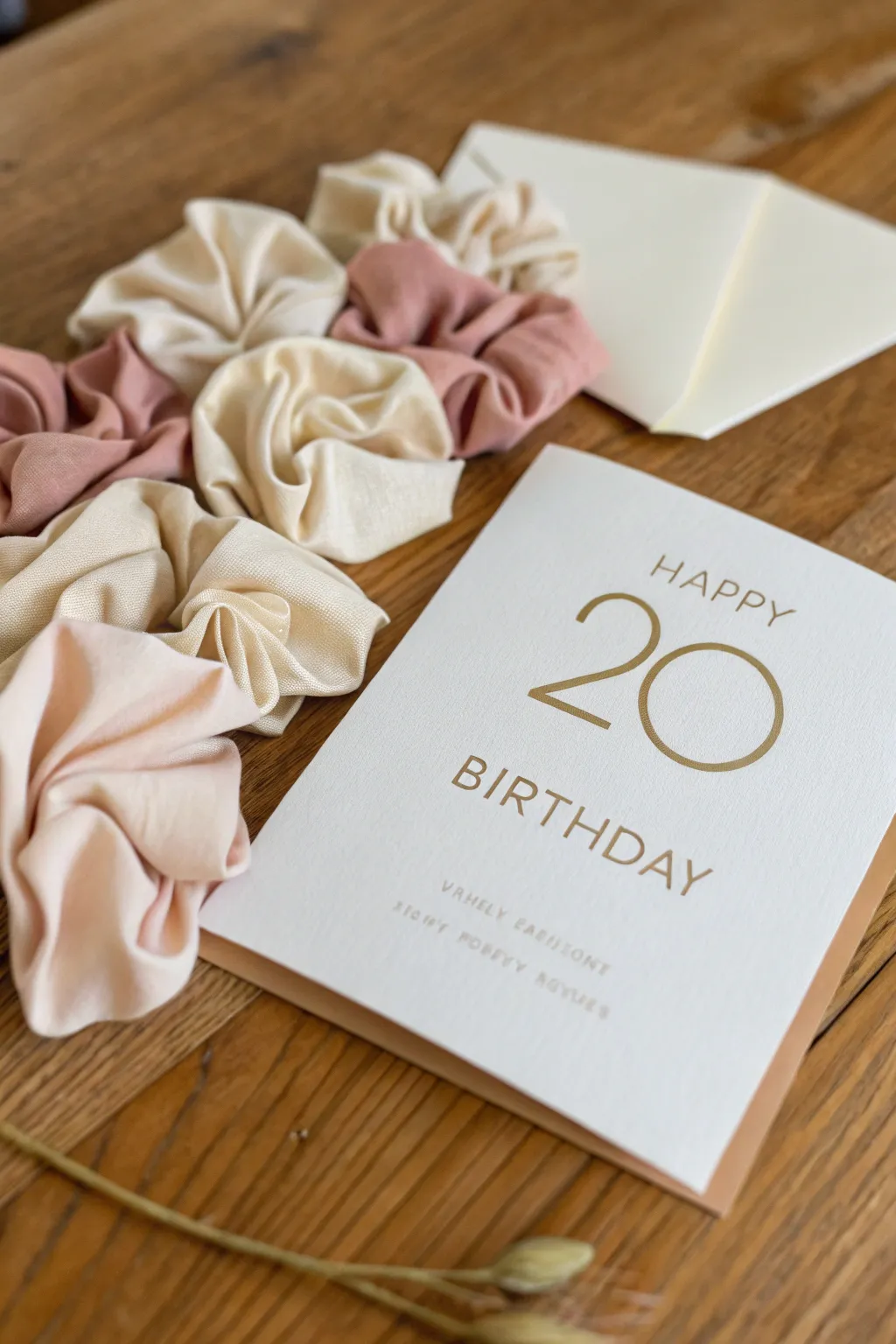 Craft your 20th birthday wishes with a touch of textured elegance.
