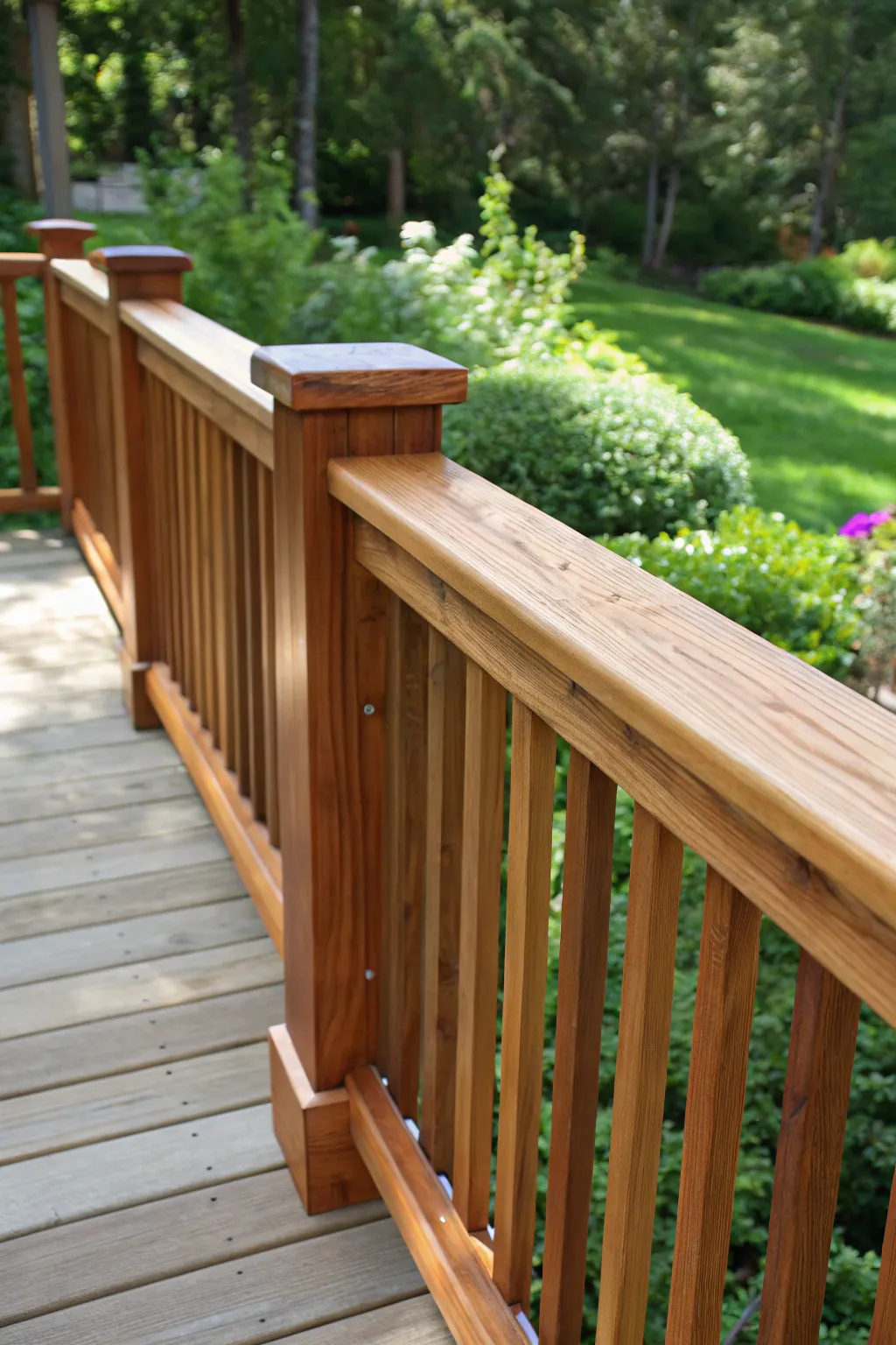 Transform your outdoor space with the timeless elegance of handcrafted 2x4 deck railings.