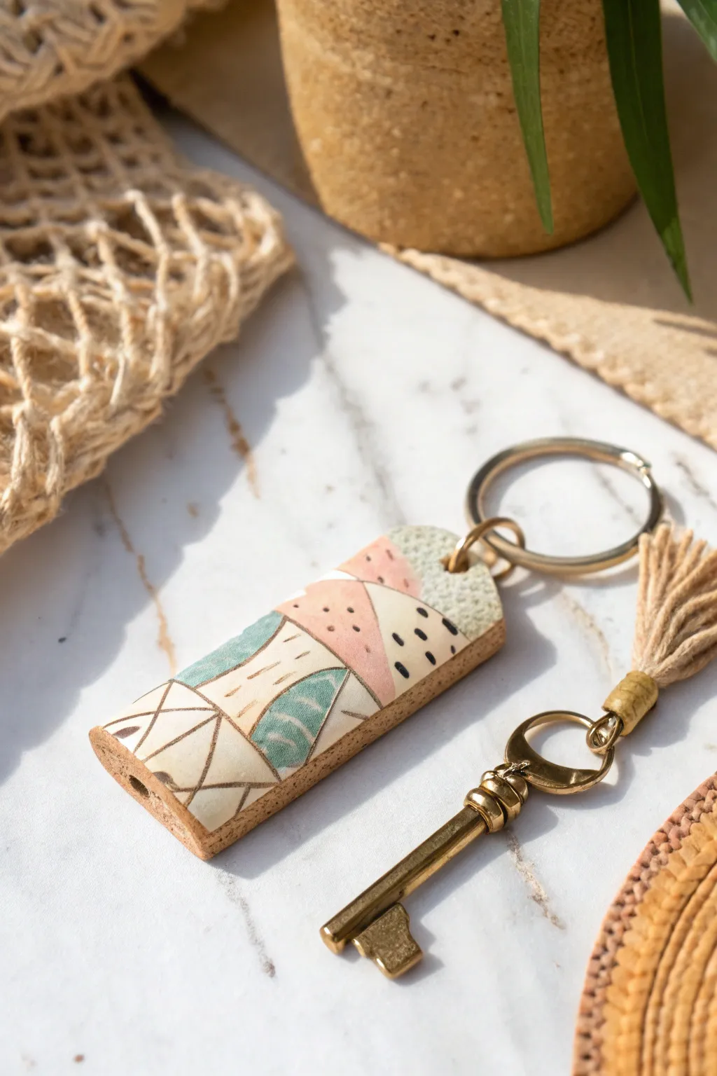 Elevate your key game with a touch of minimalist elegance - handcrafted cork keychains for a chic personal touch.