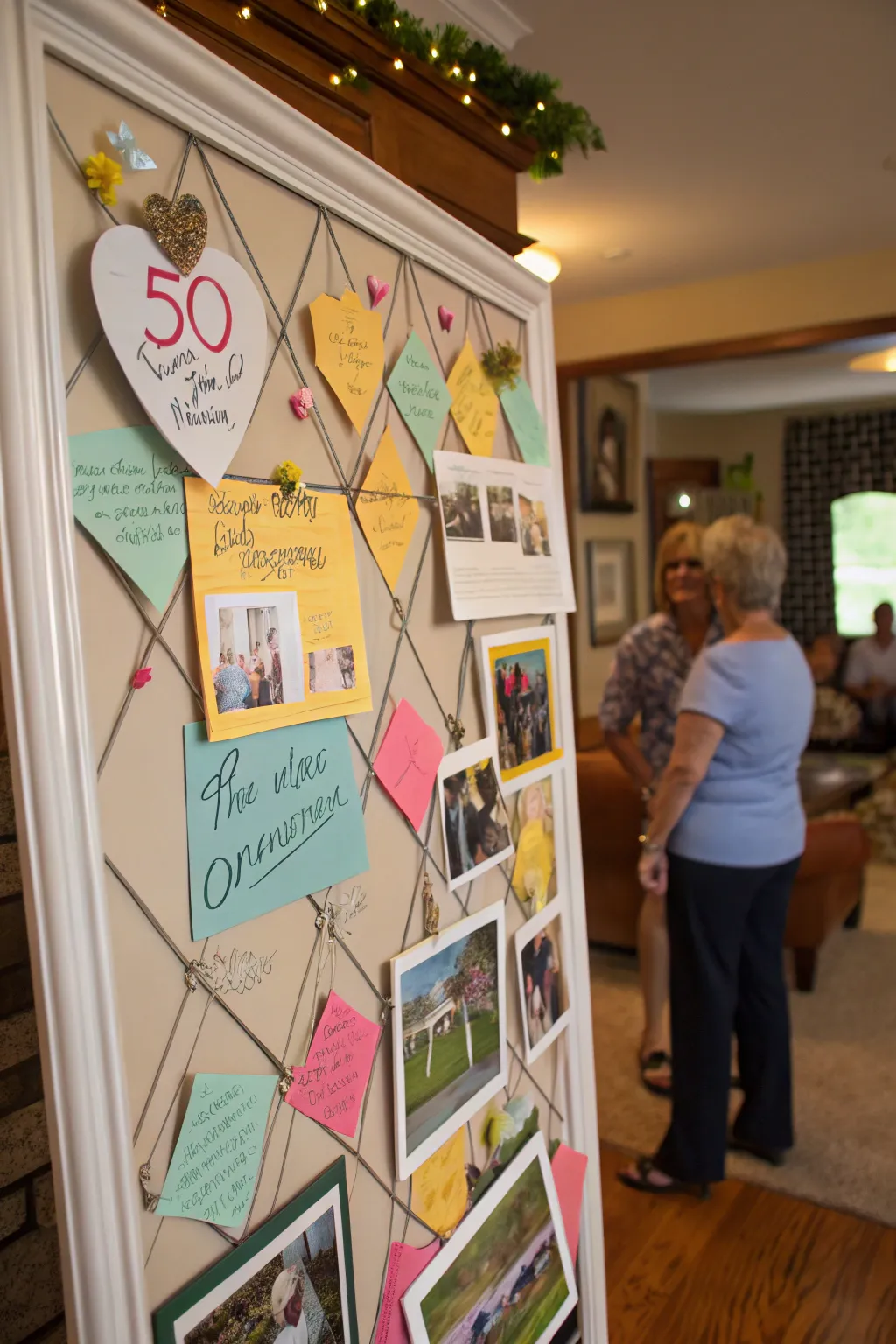 An interactive memory board where guests share their favorite memories.