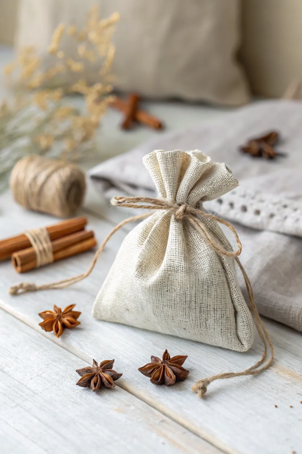 Embrace the festive season with handcrafted scent sachets, blending simplicity and natural beauty.