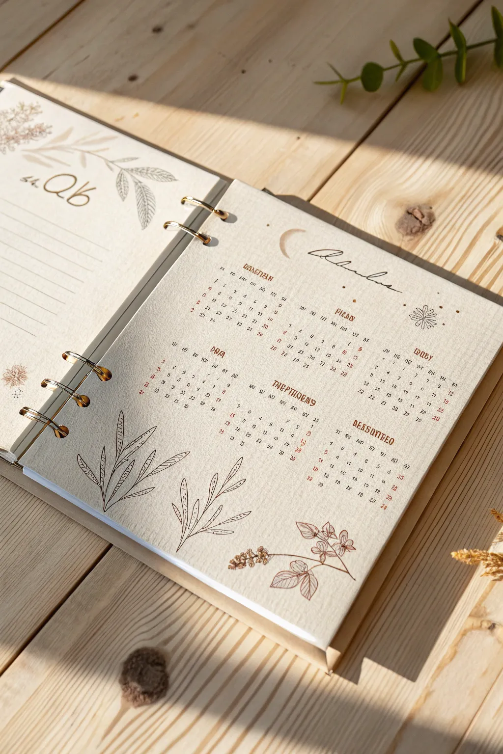 Keep your dates stylishly organized with this chic minimalist calendar binder cover.
