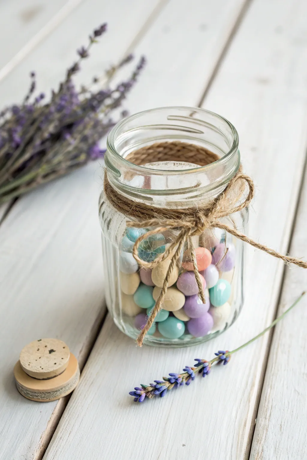Charming and sustainable: Upcycled jars filled with treats make the perfect party favor!