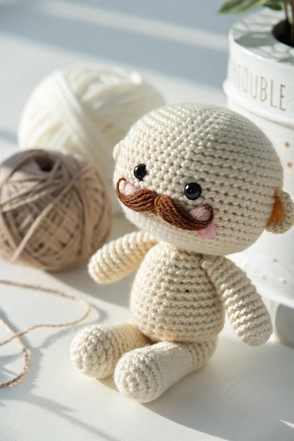 Add a touch of vintage charm to your amigurumi with a dapper handlebar mustache.