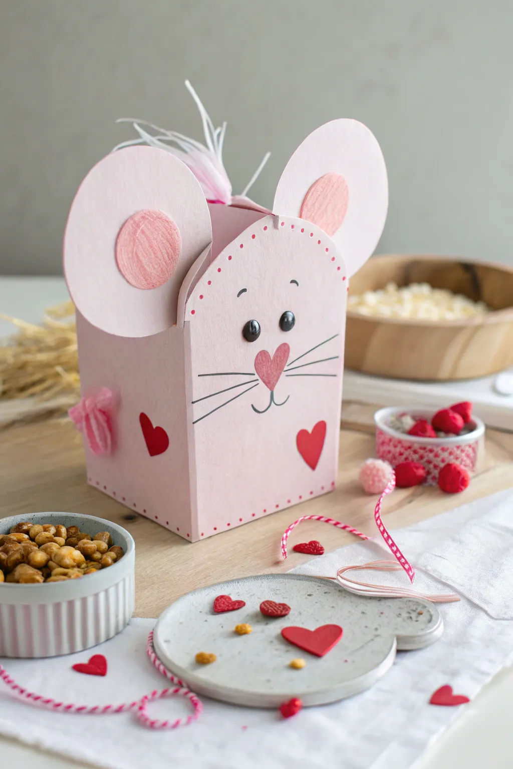 Adorable and crafty: This Merry Mouse Valentine box is the perfect blend of minimalist design and playful charm.