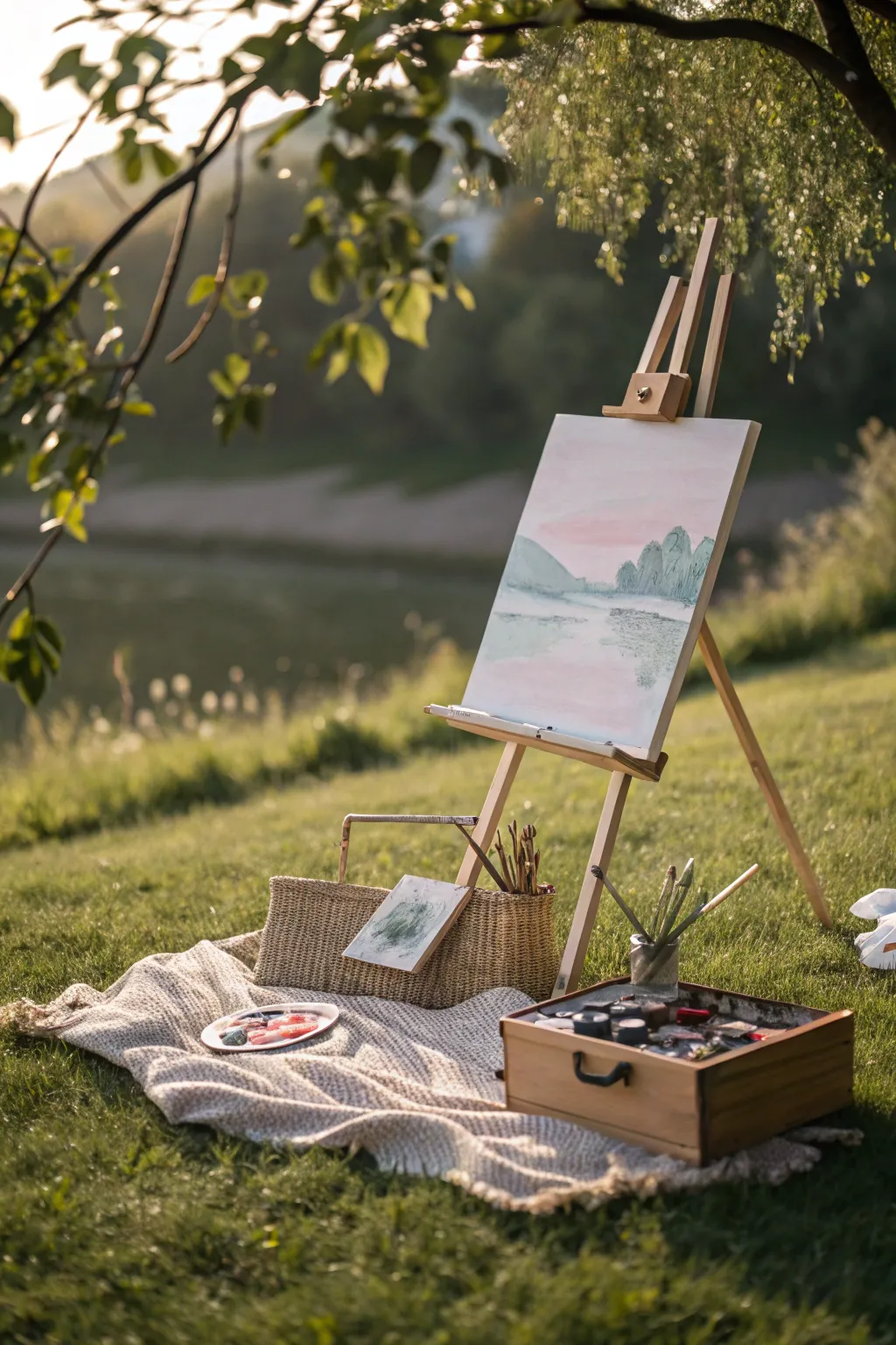 Embrace the beauty of nature while creating art en plein air. Let the sunlight and fresh air inspire your masterpiece.