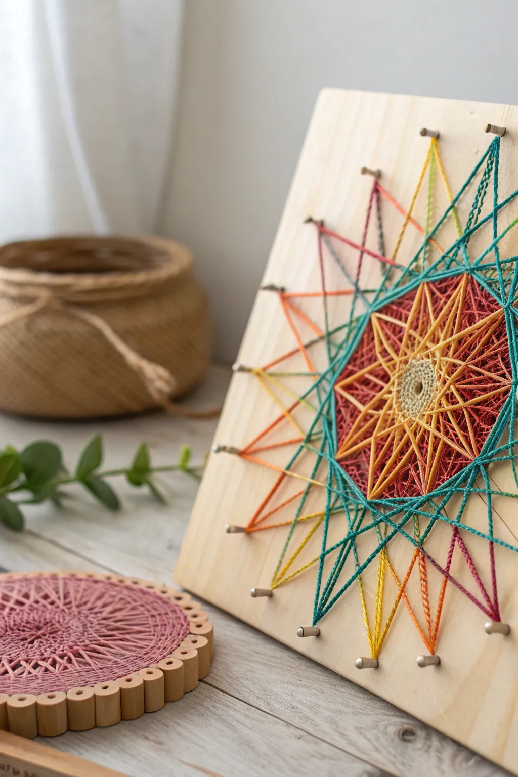 Crafting elegance: vibrant string art that brings creativity to life.